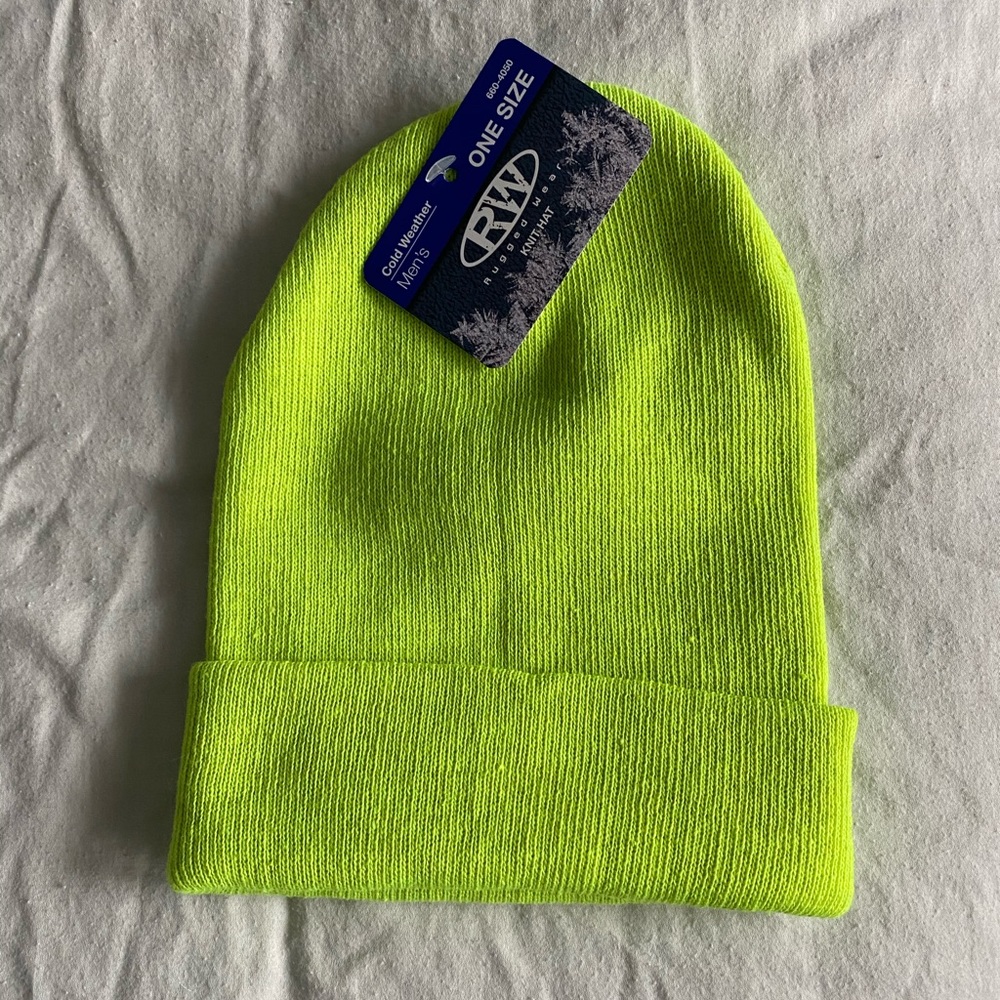 🌐 Neon polyester beanie winter hat